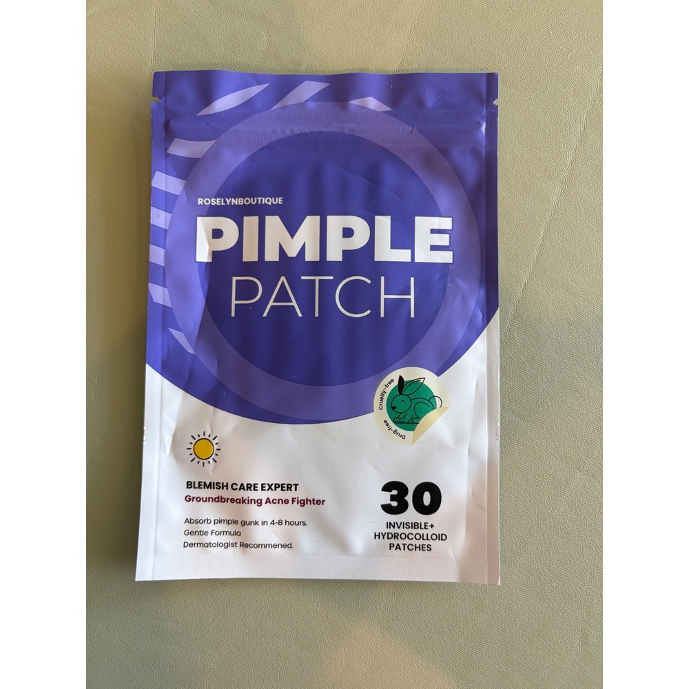 RoselynBoutique Pimple Patch 30ct Invisible Hydrocolloid Acne Blemish Treatment